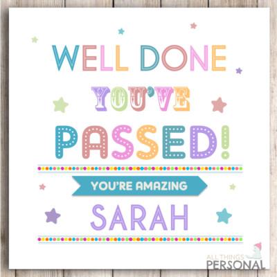 Personalised Congratulations You've Passed Your Exams Card GCSEs Well ...