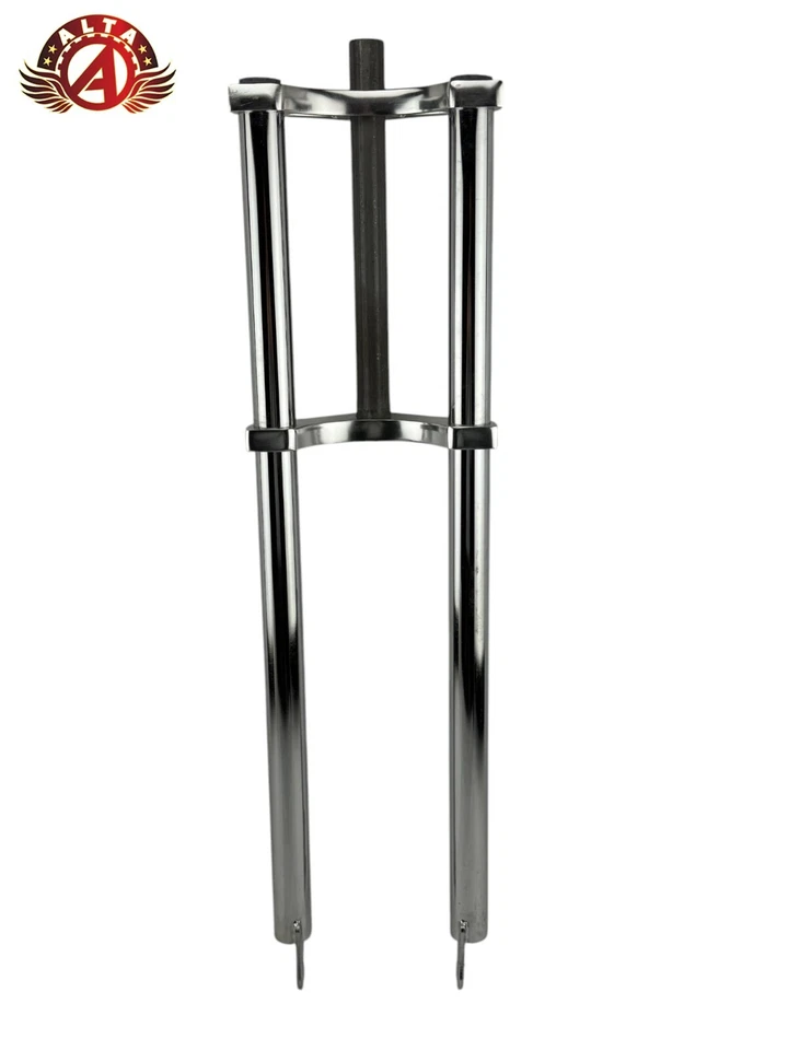 ALTA Triple Tree Fat Bike, 1-1/8" (28.6mm) Aluminum Crown Disk Brake Fork CHROME - Image 2 of 4