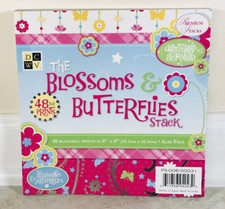Provo Crafts THE BLOSSOMS BUTTERFLIES ASSORTED SCRAPBOOK 8X8 SHEET BOOK