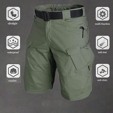 Tactical Mens Shorts Cargo Shorts Outdoor Waterproof Hiking Fishing Track Shorts