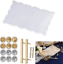 Epoxy Resin Tray Mold Silicone Agate Geode Coaster Molds for Casting Making DIY