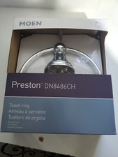 MOEN Preston Towel Ring in Chrome DN8486CH Stylish Clean Design
