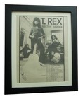 T REX+BOLAN+Electric Warrior+POSTER+AD+RARE ORIGINAL 1971+FRAMED+FAST+WORLD SHIP