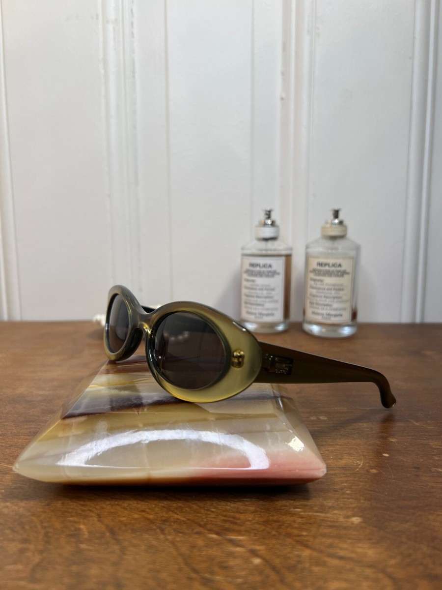 Gucci GG 2438 90's Oversized Bug-Eye Sunglasses with Green