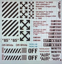 OFF WHITE FOR AIR JORDAN 1 AJ1 VINYL STENCIL FOR CUSTOM SHOES AND SMALL PROJECTS