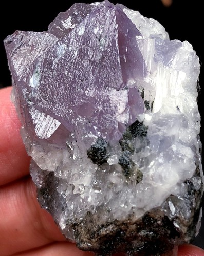 48g 1PC NATURAL Fantastic Cubic BLUE FLUORITE QUARTZ Crystal Specimen r651 - Picture 3 of 7