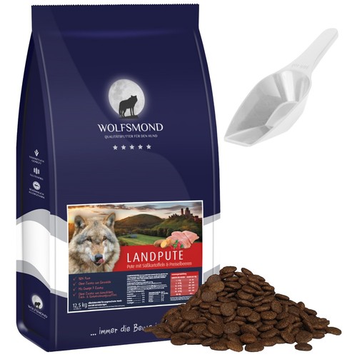 Hundefutter 12 kg Wolfsmond Lamm Pute Lachs Ente Schwein Huhn Wild Rind Hund S - Bild 8 von 9