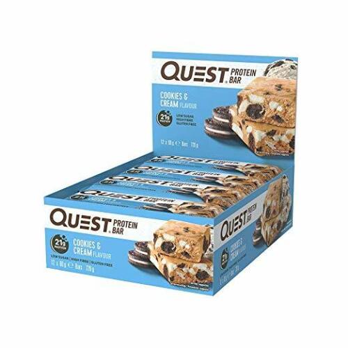 Quest Bars Protein Bars, 12 ct,  2.1 oz each, Cookies & Cream - Picture 1 of 7