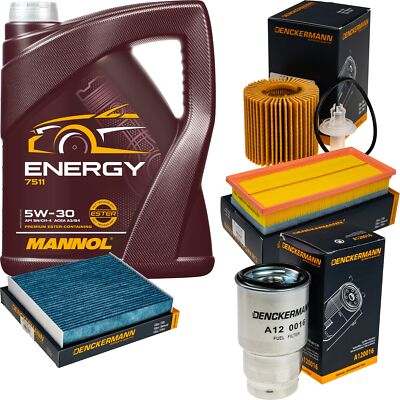 DENCKERMANN Inspektionspaket MANNOL Energy 5W-30 5L für Toyota Yaris 1.4 D-4D