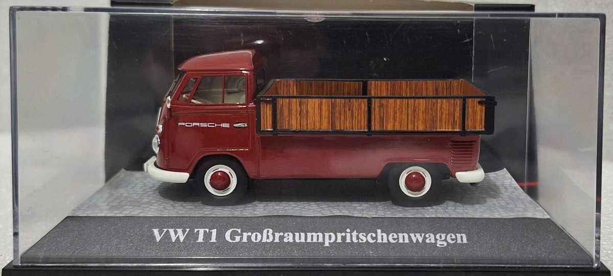 VW T1 Pick-Up Porsche Transporter 1965 Red/Wood 1:43 Premium