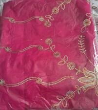 Shocking pink Sari with sequin