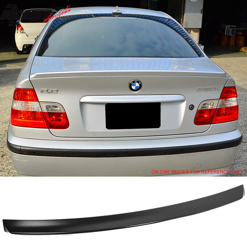 Fits 99-05 BMW E46 3 Series Sedan Ikon Style Unpainted Trunk Spoiler Wing -  ABS
