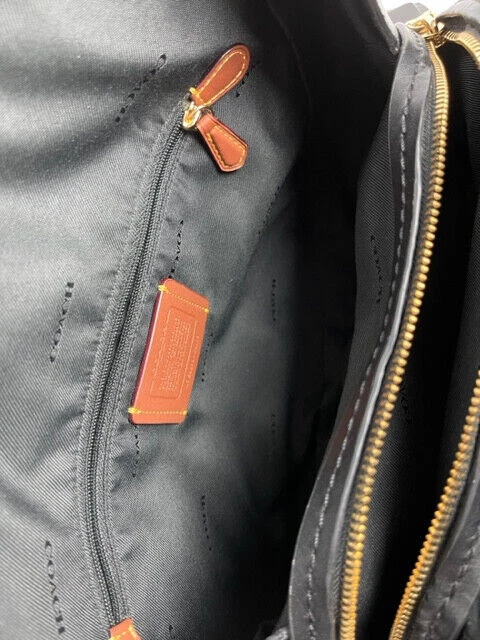 Borsa a tracolla Coach Badge jacquard Dalton 31 nero sale