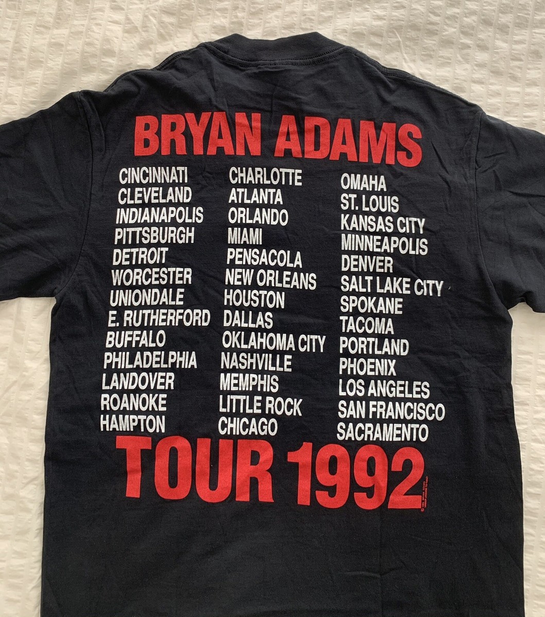 Bryan Adams 1992 Deadstock Vintage Concert T-Shirt New sz L