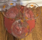 Set Of 3 Vintage Orange Fruit 🍊Juice Glasses Vintage Orange Juice Glasses — photo 4