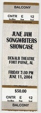 2004 Alabama June Jam Songwriters Showcase Concert Ticket Stub Fort Payne AL