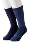 2 Pair Doctor's Choice Diabetic Neuropathy Blue Crew Socks Men 8-12 Ladies 10-13