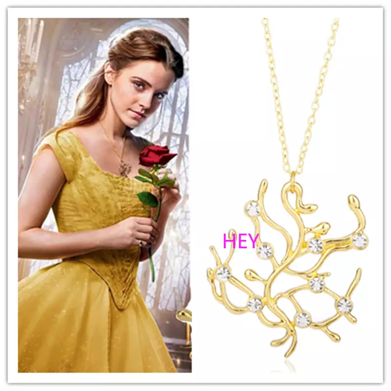 Disney Princess Belle Dainty Charm Necklace | Hot Topic