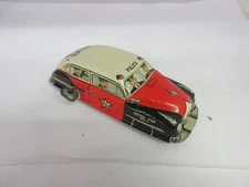 VINTAGE LUPAR POLICE CAR TIN WORKS  EXC COND   752-