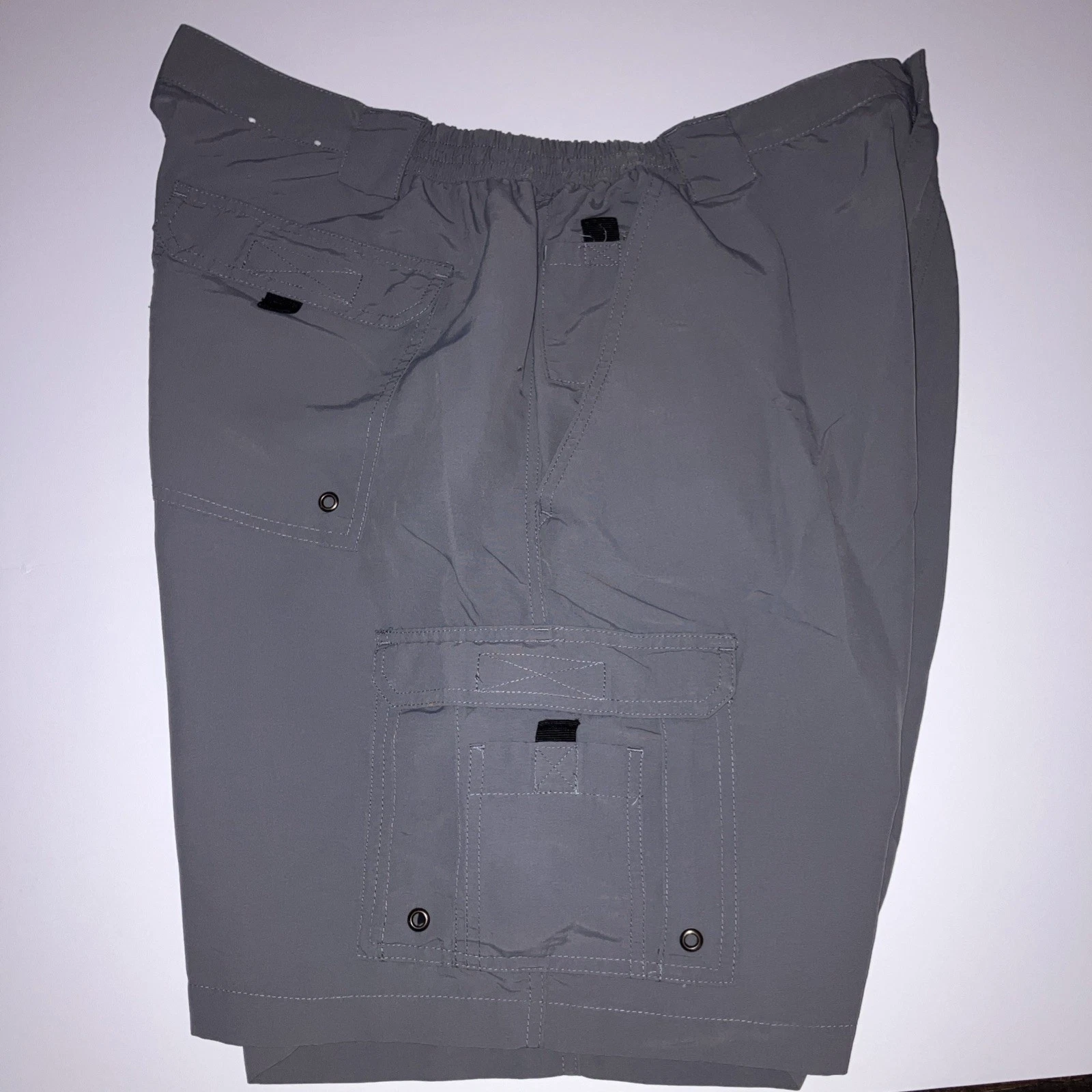 WORLD WIDE SPORTSMAN Fishing Cargo Shorts Men 40x8in Gray 💯% Nylon Lightweight
