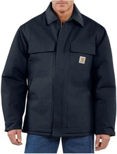 Carhartt Mens Loose Fit Firm Duck Insulated Traditional Coat Work Utility