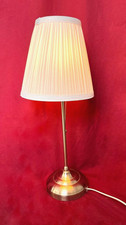 IKEA Lunta Matching Dimmable Bedside Table Lamps White Natural Fabric Shades