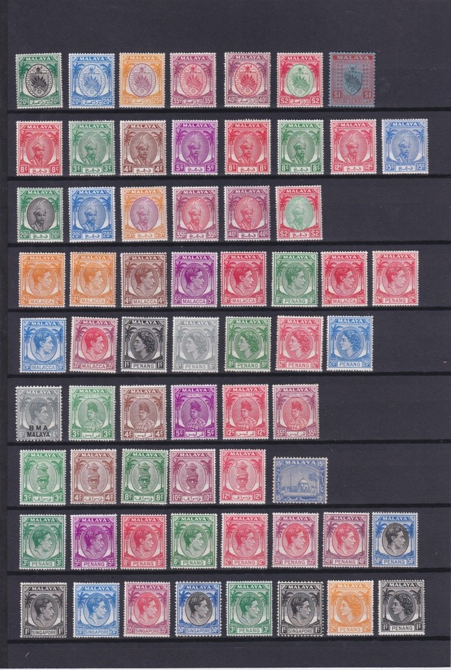 One Lear Values MALAYA. STATES 1949/ 1951.124 STAMPS İNCLUDİNG HIGH VALUES. MLH/ MNH | eBay