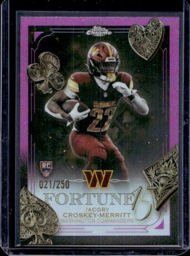 2025 Topps Chrome Jacory Croskey-Merritt Pink Refractor (RAW)