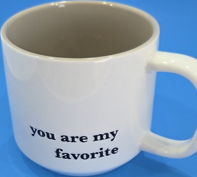 Threshold Stoneware Coffee Mug You Are My Favorite White/Gray Microwave Safe