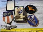 ORIGINAL WWII USAAF CBI PILOT LOT STERLING WINGS PATCHES AM BOX