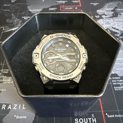 Casio GSTB400-1A G Shock G-Steel Slim Black Resin Strap Analog Watch