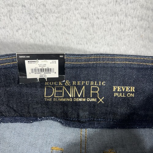 Rock & Republic Women's Denim Rx Fever Pull On Jeans 10M (29x30) Jegging NEW NWT - Picture 3 of 11
