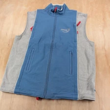 PEPE JEANS colorblock full zip sleeveless sweatshirt track vest 2XL vtg 90s y2k 