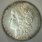 1891 S Morgan Silver Dollar Coin US Dollar $1 San Francisco TONED Uncirculated
