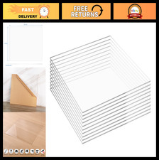 10 Clear Acrylic Sheets 12"x12"x1/8" - Plexiglass Panels for Crafts, Signs, Disp