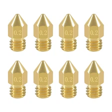 8 Pcs 0.2Mm MK8 Extruder Nozzles 3D Printer Nozzles for Creality Ender 3/3 Pro/3