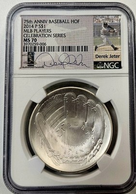 2014-D MLB 75th Anniv. One Dollar $1 NGC MS70 Derek Jeter | eBay