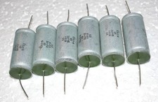 6 x  22 uF 63 V  PETP audio capacitors. NOS