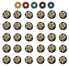 Sujok 6 Star Cluster Magnets - Round Set of 20  10pcs Sujok Acupressure Rings