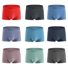 9 PACK Men Underwear Seamless Flat Corner Pants Breathable Shorts Modal Briefs