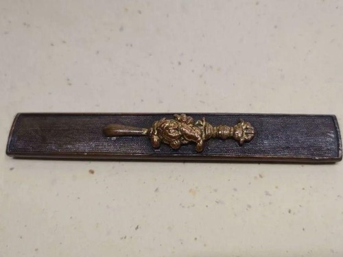 KODUKA Shishi Lion Vajra Bronze 3.8 inch 19Th C EDO Japan Antique SAMURAI KATANA