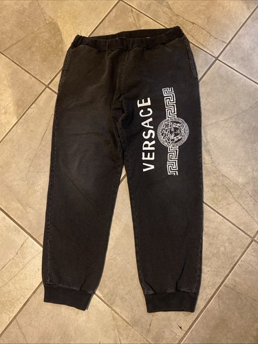 Versace Black Sweat Jogger Pants Womens Sz 12A