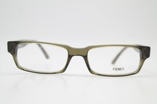 Fendi F853 Green Brown Silver Square Eyeglass Frame New