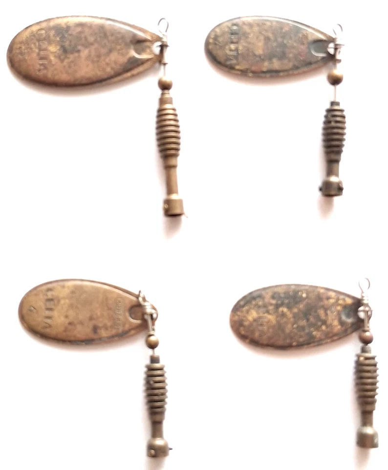 Spinner CELTA RUBLEX Größe 4 Gewicht 6 Gramm aus Messing Vintage 9 Stück - Bild 4 von 4