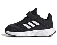 Adidas Boys Duramo SL running shoes. Childrens size 10K. Black with white trim.