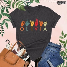 Custom ASL American Sign Language Shirt, Speech Language Therapist Gift