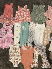 Baby Girl Clothes Lot 30 Pc Summer Spring Romper Dress 2 Pc Outfits Size 3-6 M