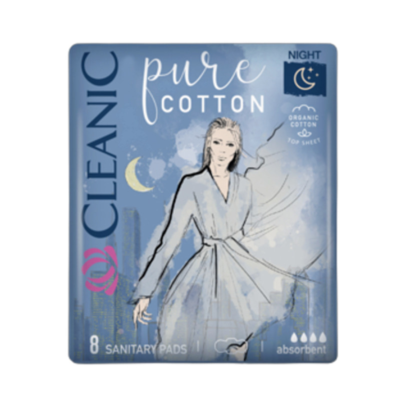 5900095036142 Cleanic Pure Cotton Podpaski na noc 8 szt Cleanic 3490₽