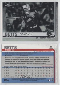 2019 Topps Chrome Negative Refractor Mookie Betts #50
