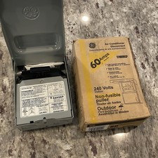 GE TFN60RCP 60 Amp AC Outdoor Disconnect 120/240V Non-Fusible